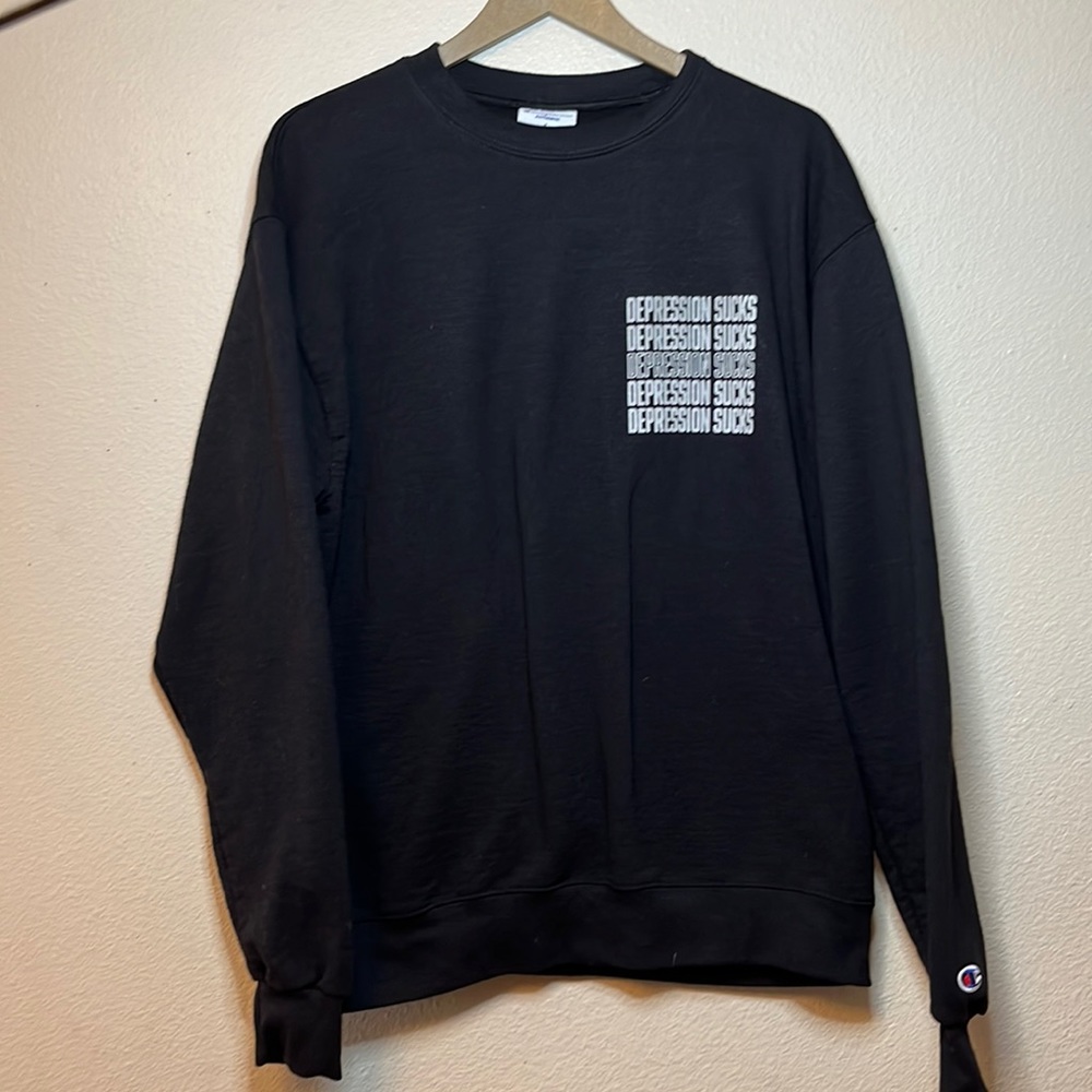 Champion depression sucks crewneck